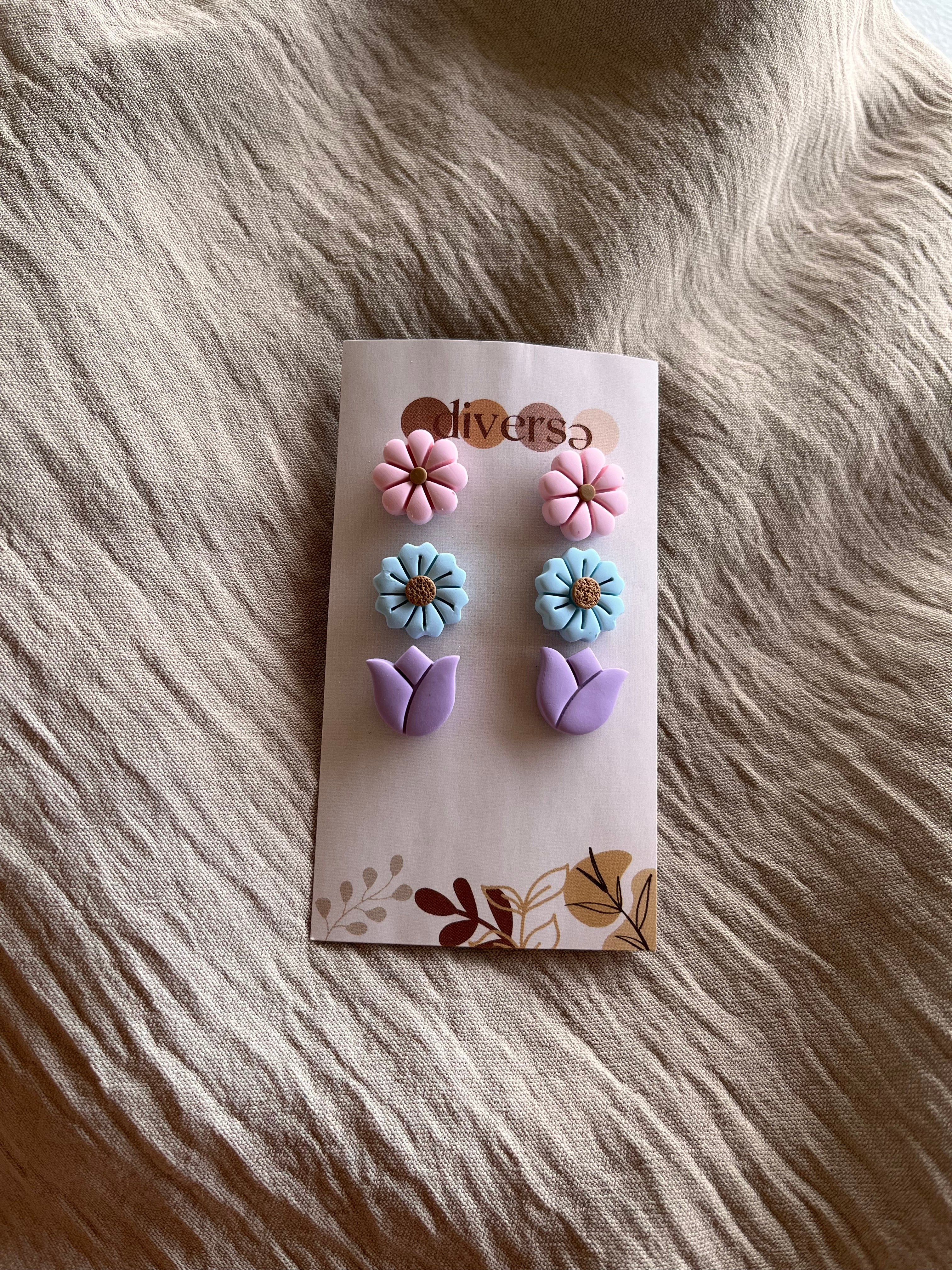 Flower Stud Trio