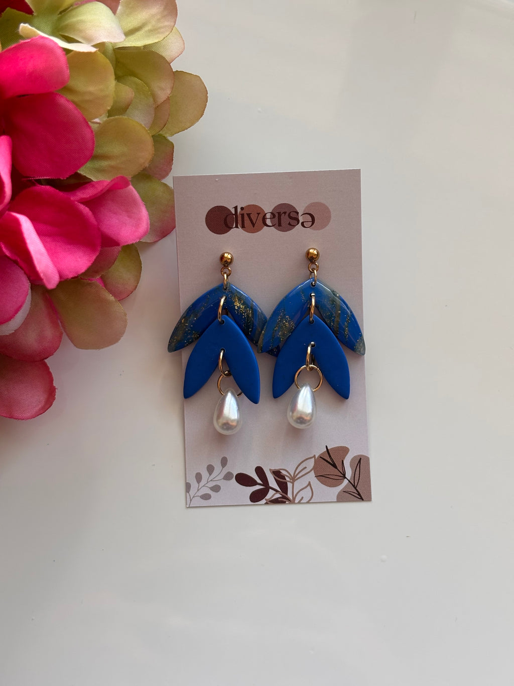 Blue marble Dangles