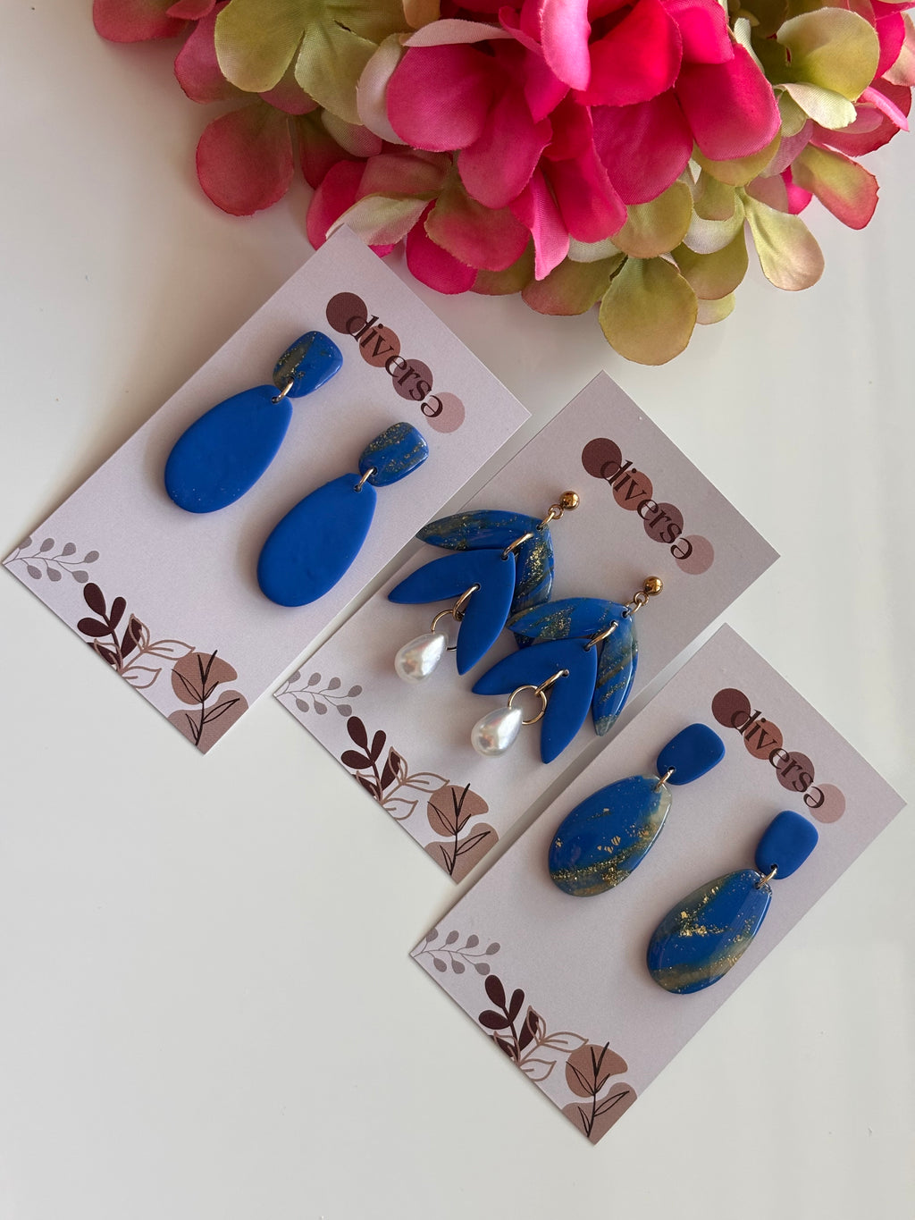Blue marble Dangles