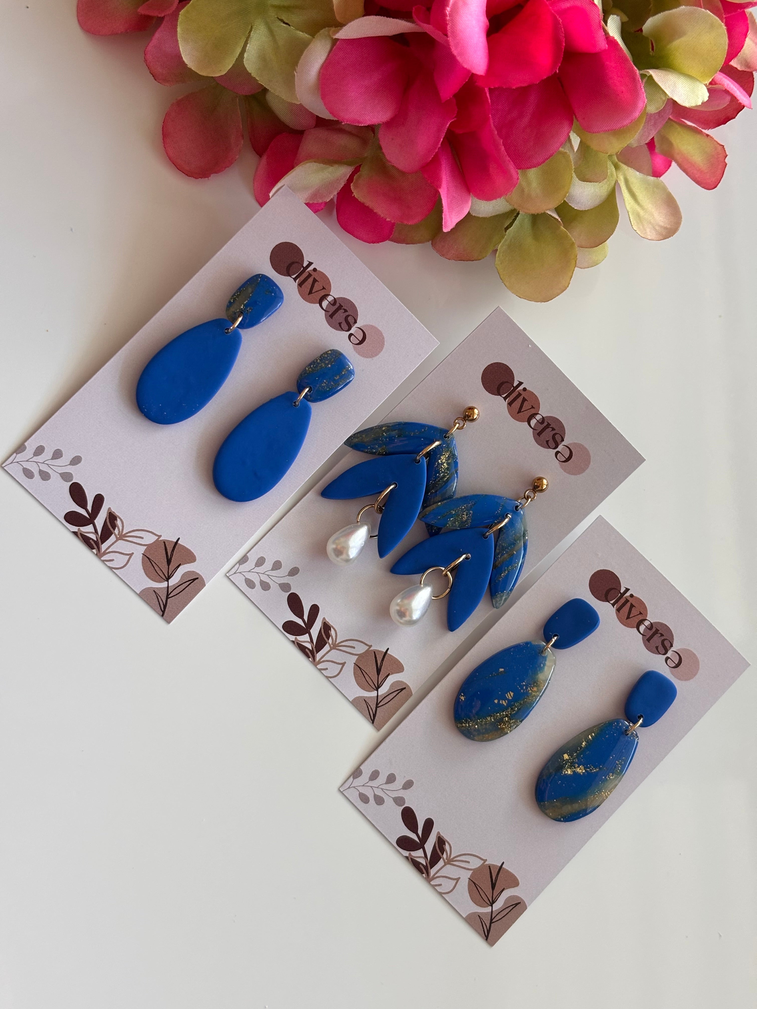 Blue marble Dangles