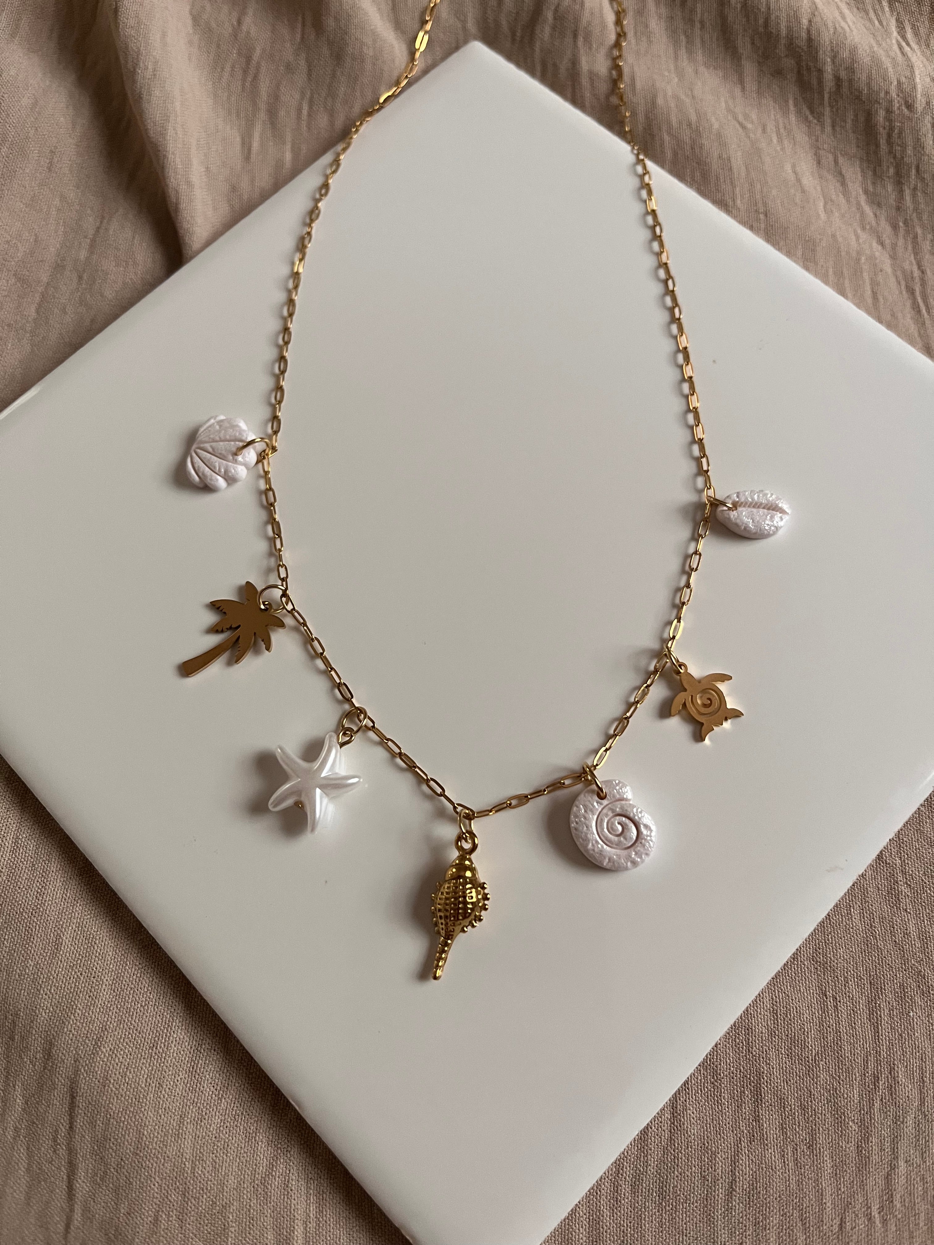 Summer Charm Necklace (Small paper clip)