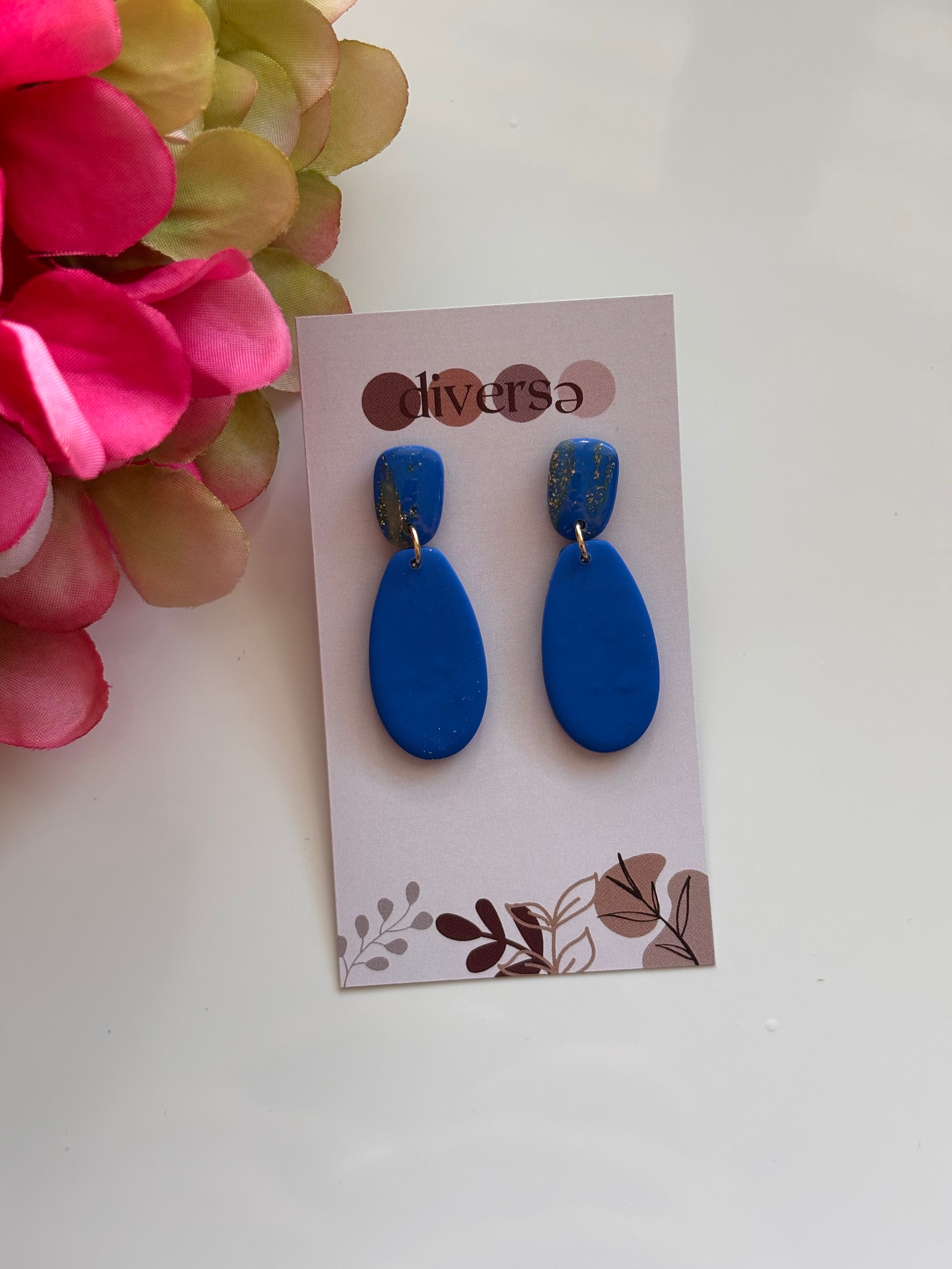 Blue marble Dangles