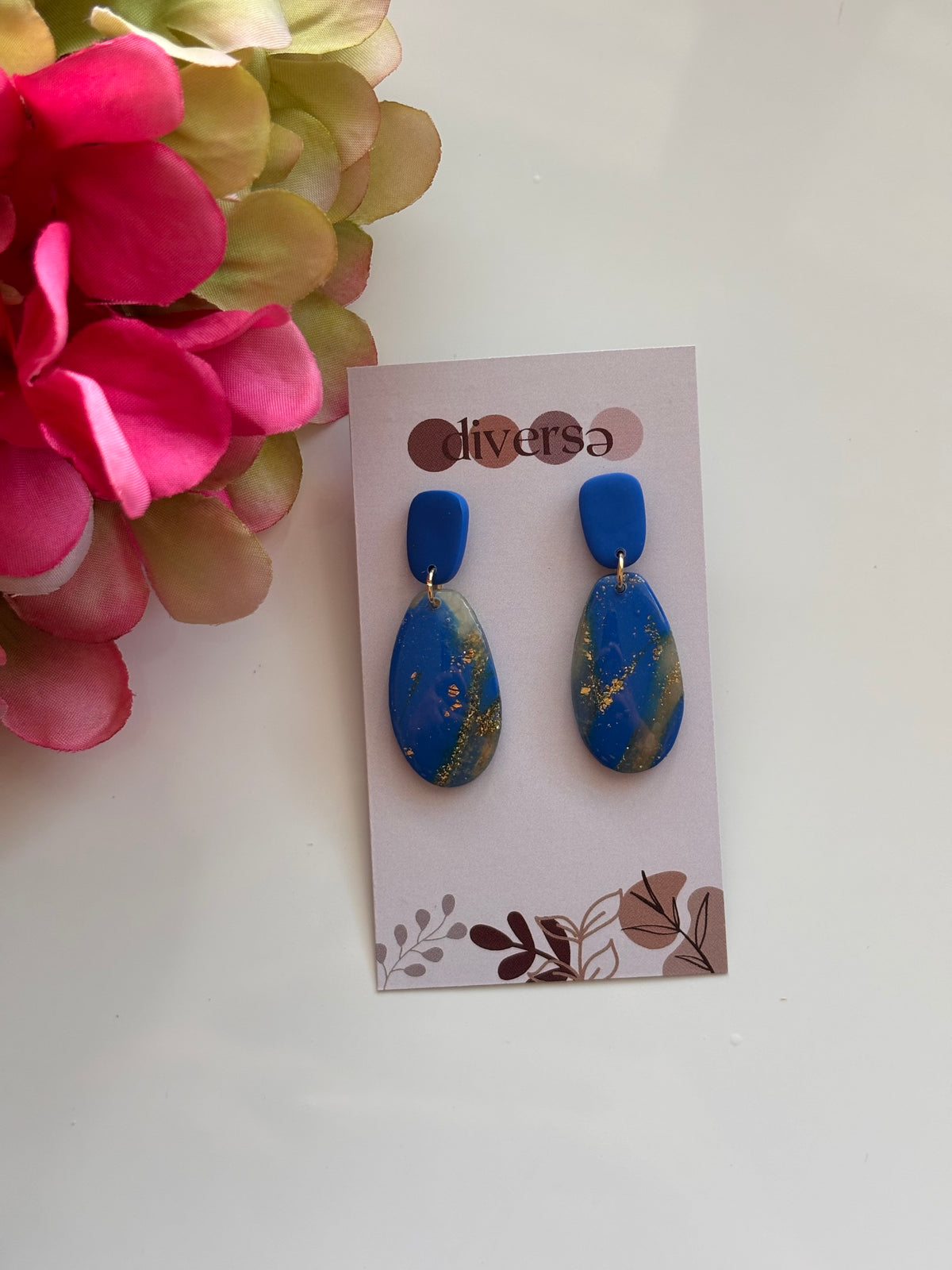 Blue marble Dangles