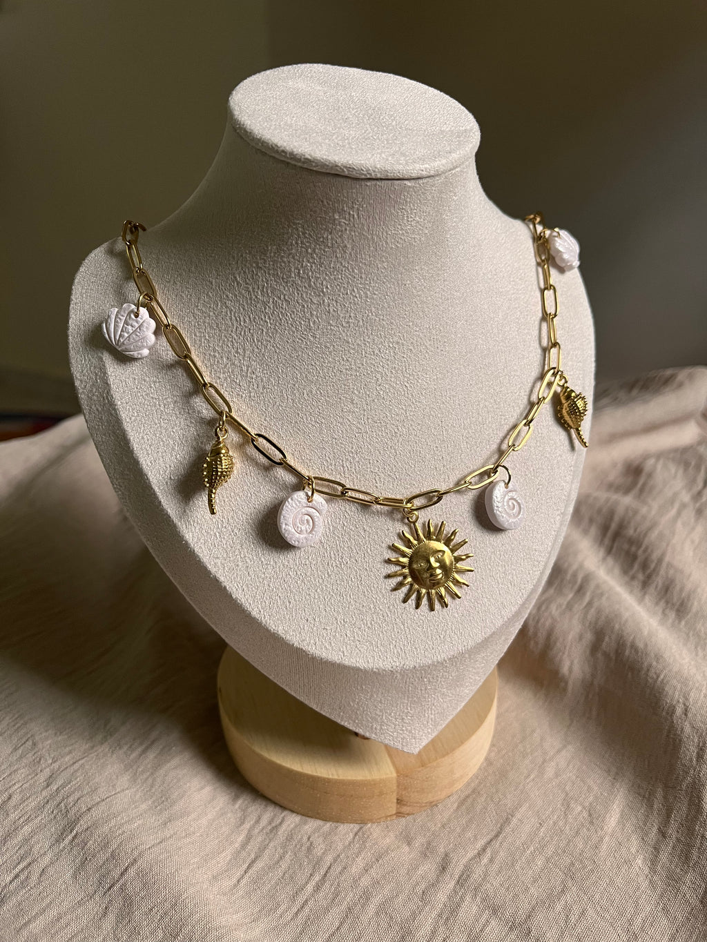 Summer Charm Paper Clip Necklace