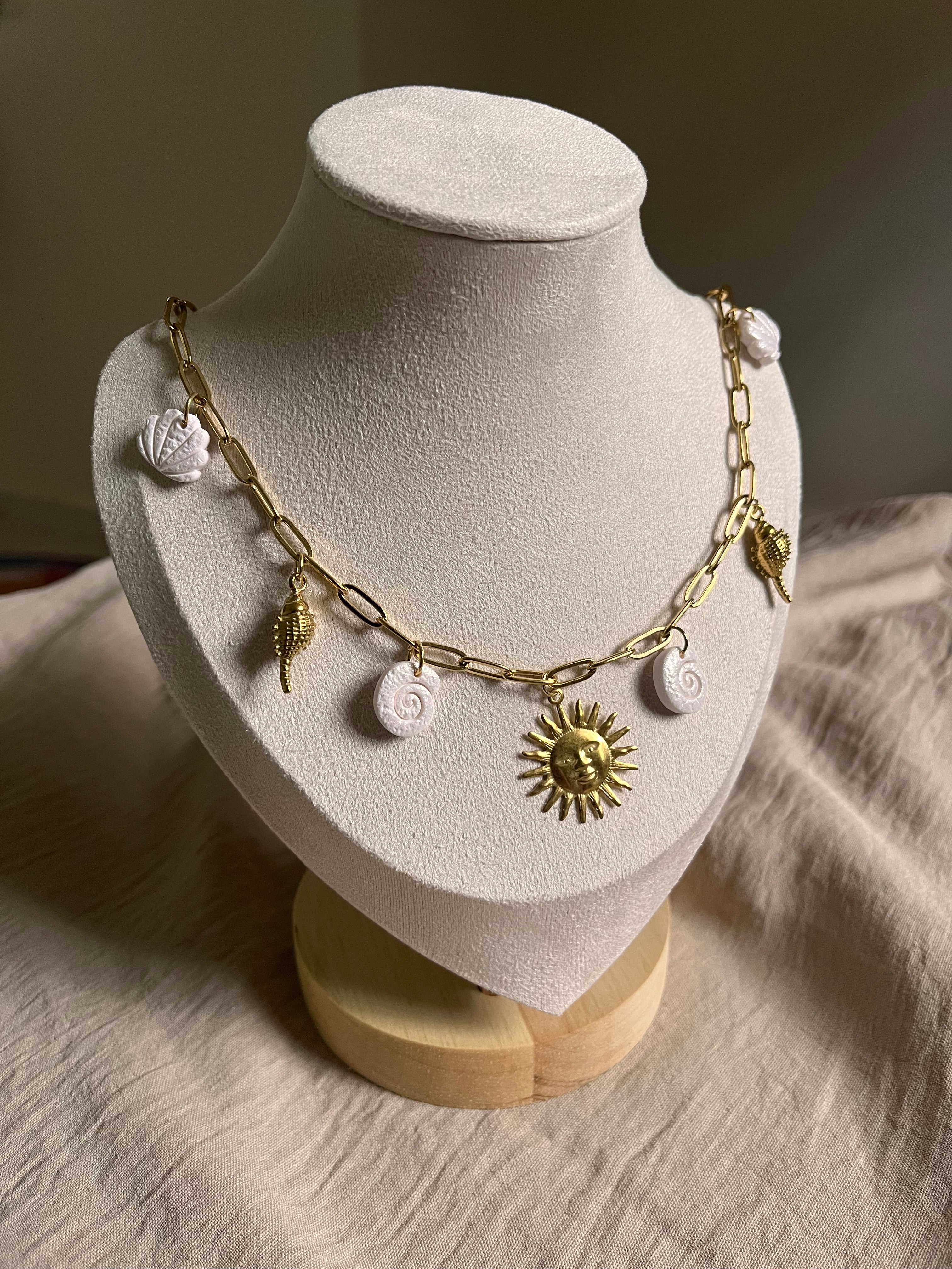 Summer Charm Paper Clip Necklace