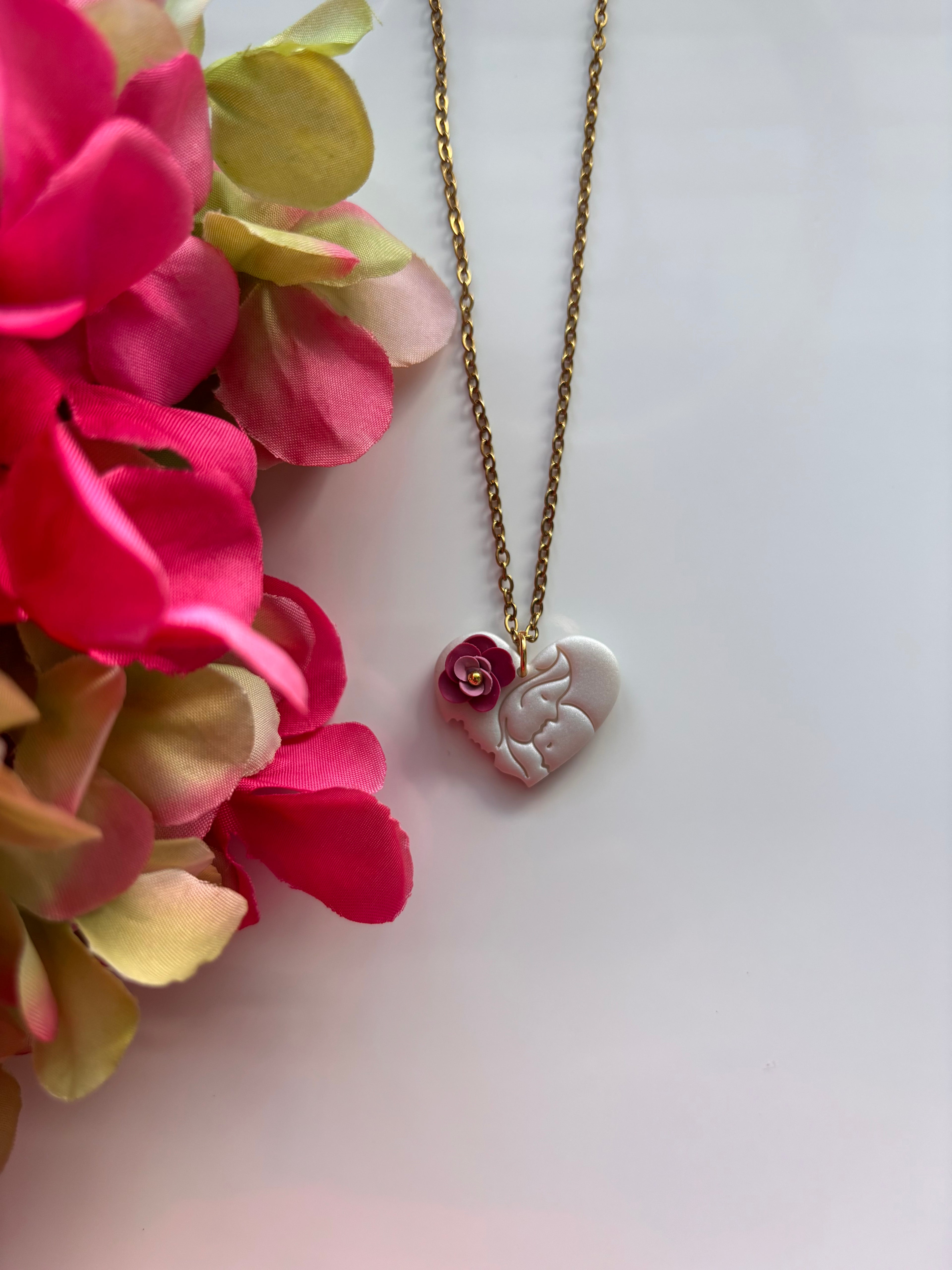 Baby girl and mom Necklace