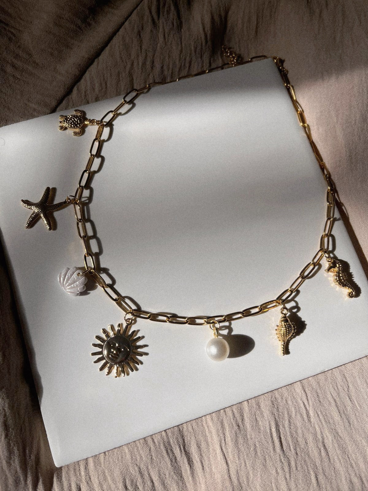 Tropical Paper Clip Necklace
